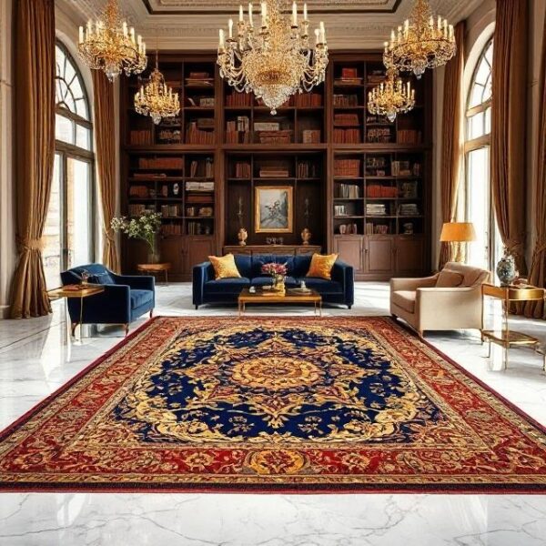 Persian rugs featuring intricate medallions, rich colors, and timeless craftsmanship